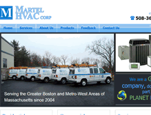 Tablet Screenshot of martelhvac.com